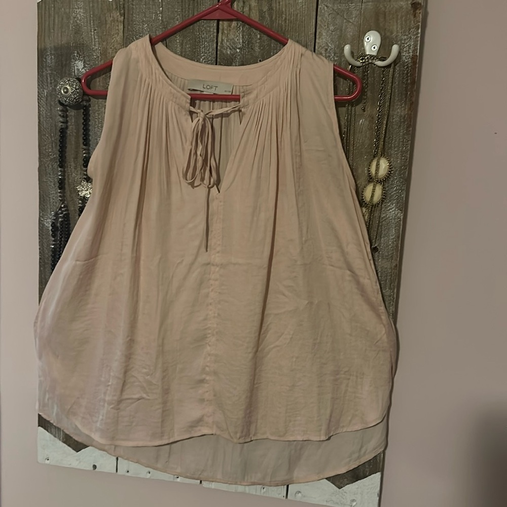 LOFT pink flowy blouse